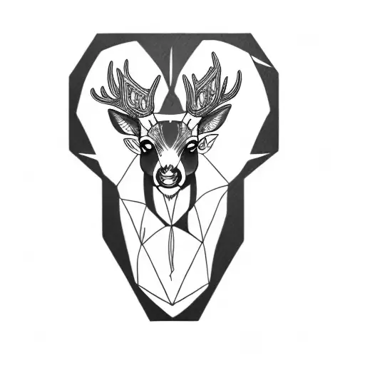 A Deer Head With Horns