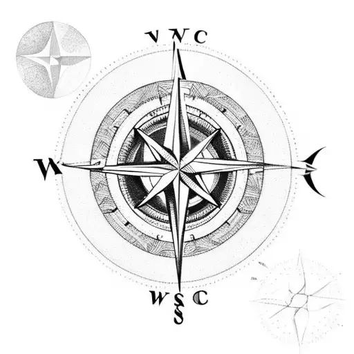 A Compass Surrounded By Symbols Representing Various Countries You've Traveled To
