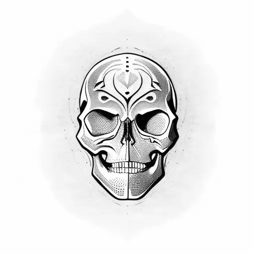 Skull With Hanyama Mask