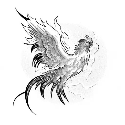 Phoenix With Violets