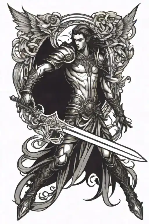 Guardian Ange With Sword Going All