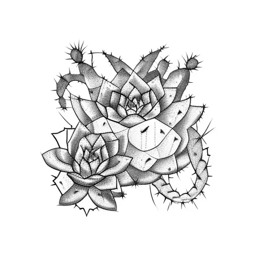 Cactus Et Signe Pique