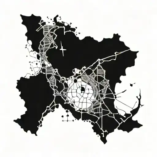 Combine The Maps Of Palestine And Tunisia Into A Unique And Abstract Design