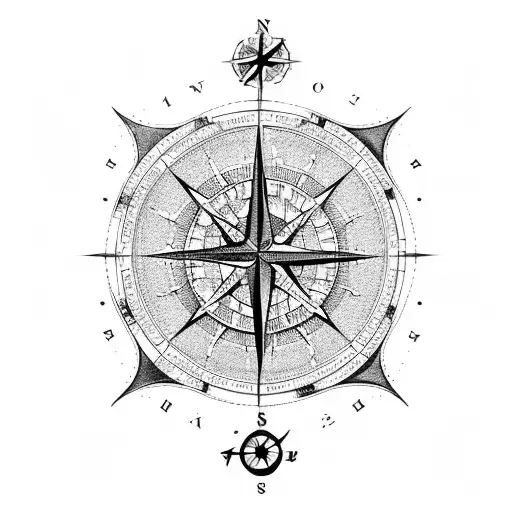 Detailed Map With Compass