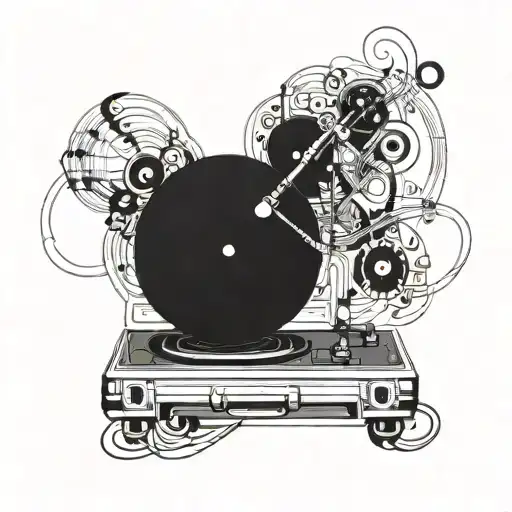 Incorporate Turntables And Music Notes Into A Sleek Car Design