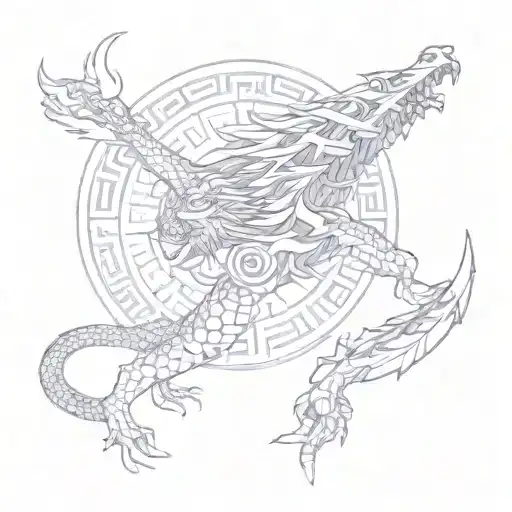 Aztec Dragon Breathing Fire