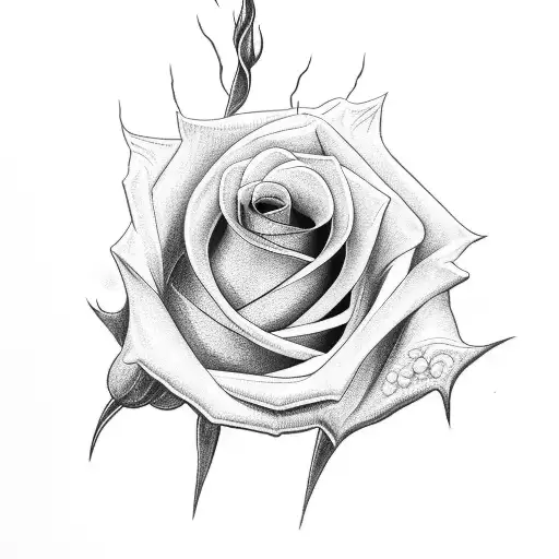 A Rose With Long Stem That Has Font Over It That Says The Rise That Grew From The Concrete