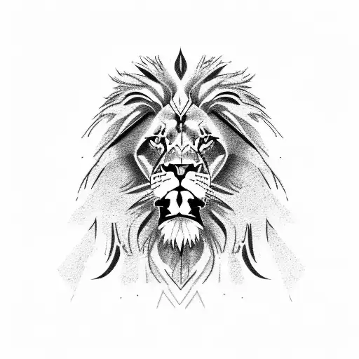 A Majestic Lion Standing Atop A Lyon Cityscape