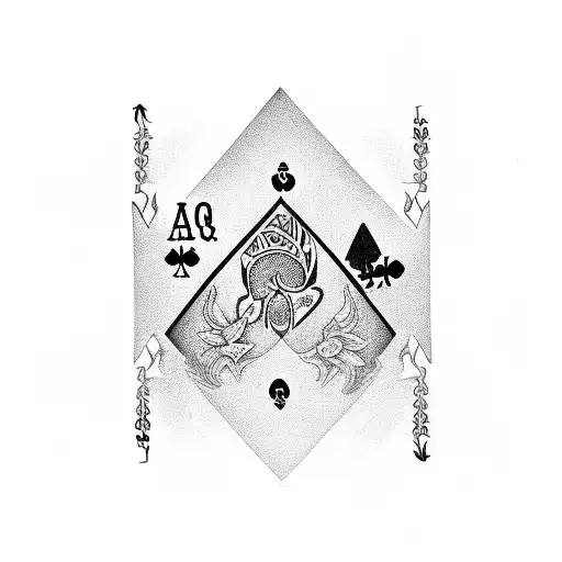 Spades Symbol With A Q