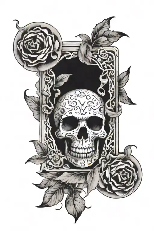 A Pizza Box With A Calavera Skull Peeking Out From Inside