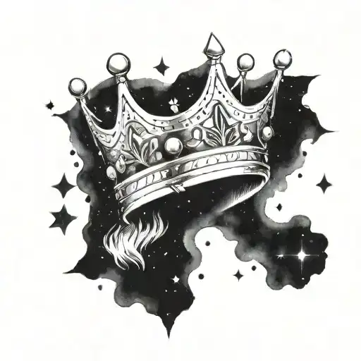 A Crown Made Of Stars And Galaxies Floating In Outer Space