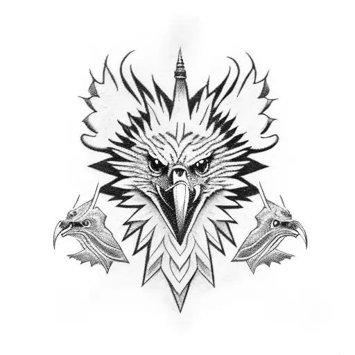 Eagle With Three Heads And Bear Torso