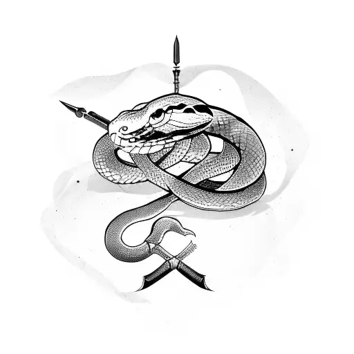 Snake With Dagger