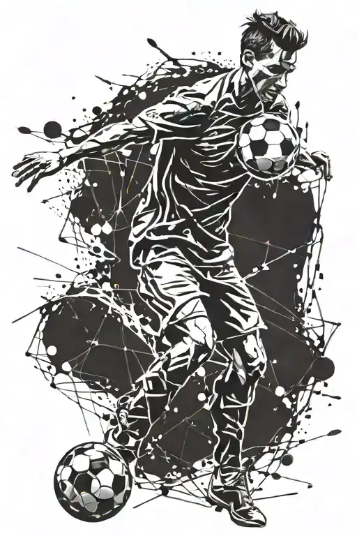A Dynamic And Abstract Representation Of A Soccer Player In Action