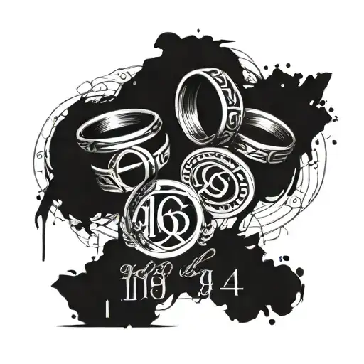 1969 And 1974 In Roman Numerals Joined By Rings