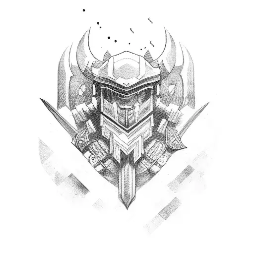 Serious Side Warrior Sketch