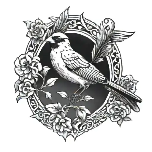 Cardenal Bird Flying In The Sky