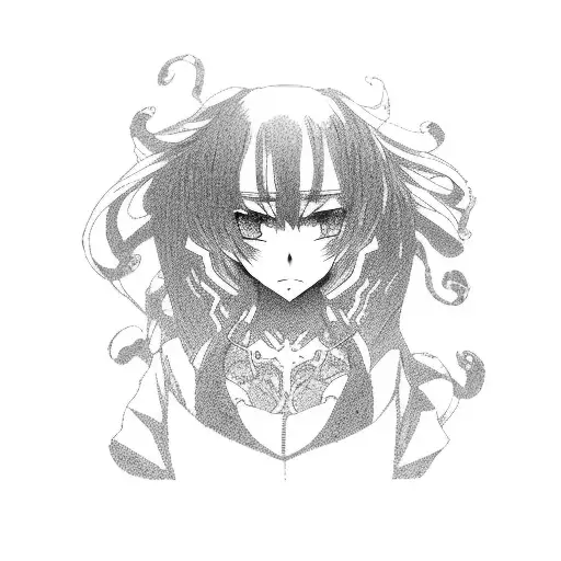 Anime Character With A Code Background