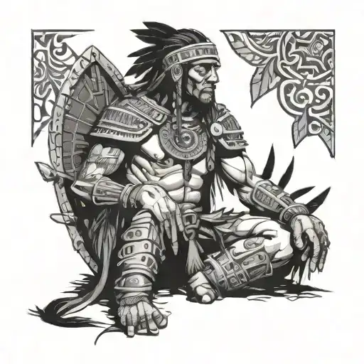 Native Warrior Resting