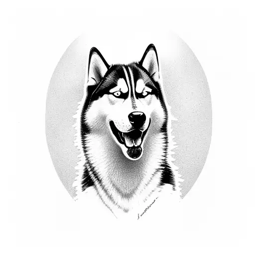 Husky Dog With Phoenix