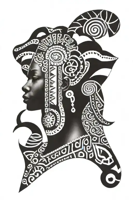 African Tribal Patterns Incorporated Symbolizing Strength And Resilience
