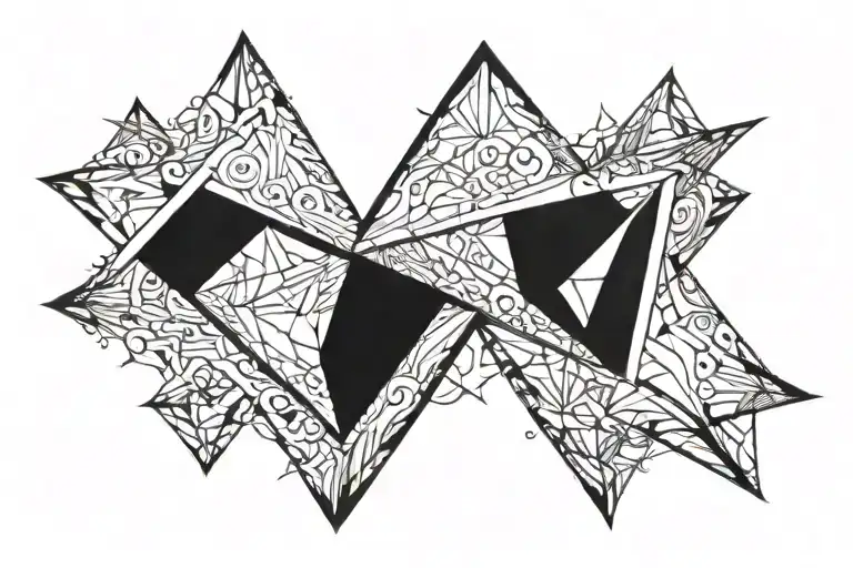 Full Black Long Scar Horizontally Like A Diamond Stretched