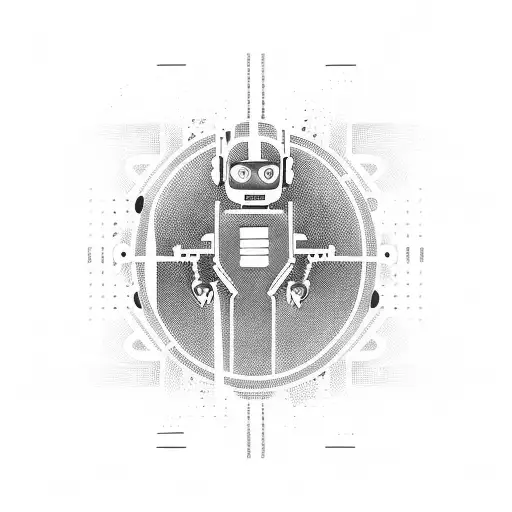 A Futuristic Robot Dj Mixing Music