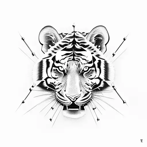 Tiger With Lighting Bolt Teeth