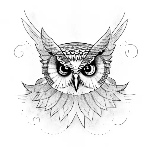Owl In Flight Full Sleeve With Wings Covering Upper Chest And Shoulders
