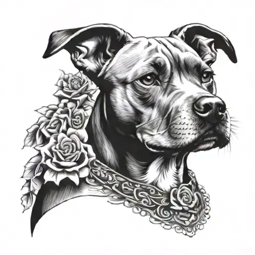 Chicano Style Pitbull With Catrina Features