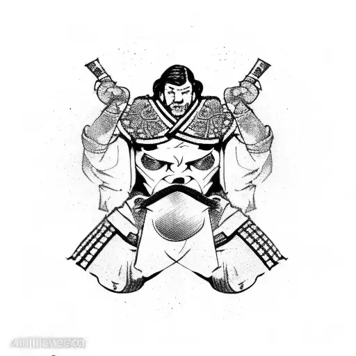 A Jiu-jitsu Fighter In A Samurai Armor