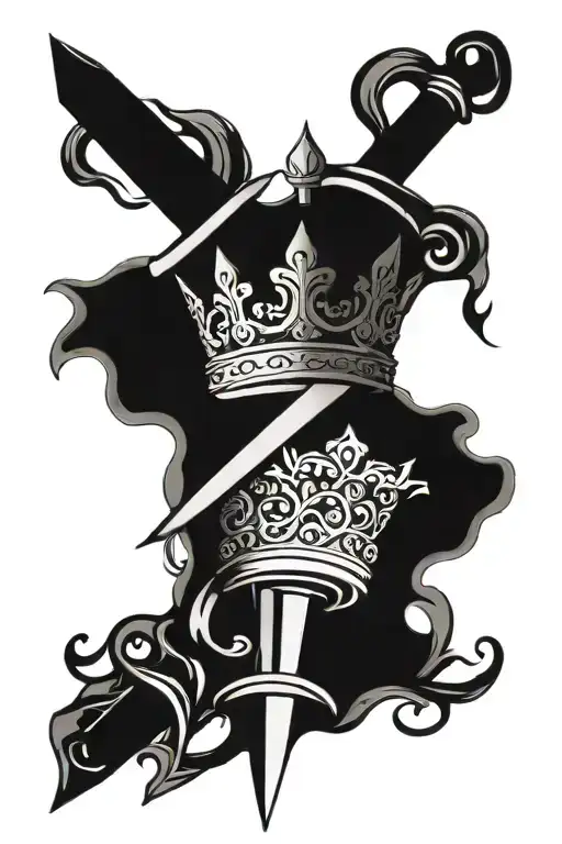 Sword With Crown Hanging