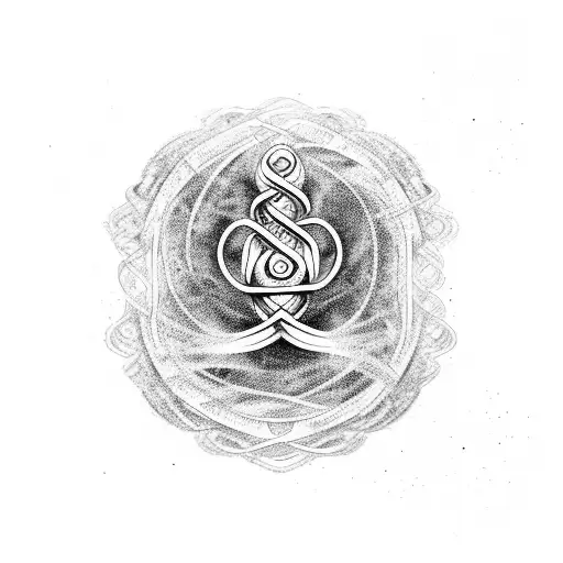 A Medical Caduceus Intertwined With A Spiral Galaxy