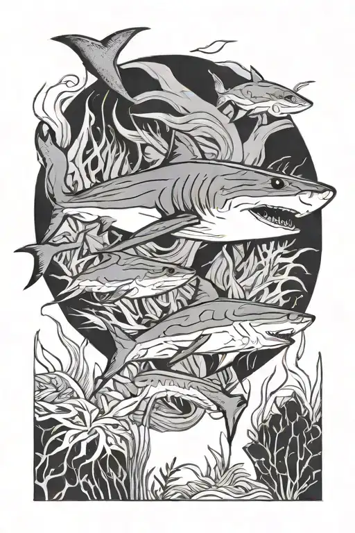 Shark Underwater Scene