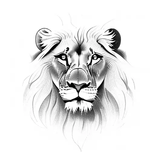 A Majestic Lion Standing On A Beach At Dusk