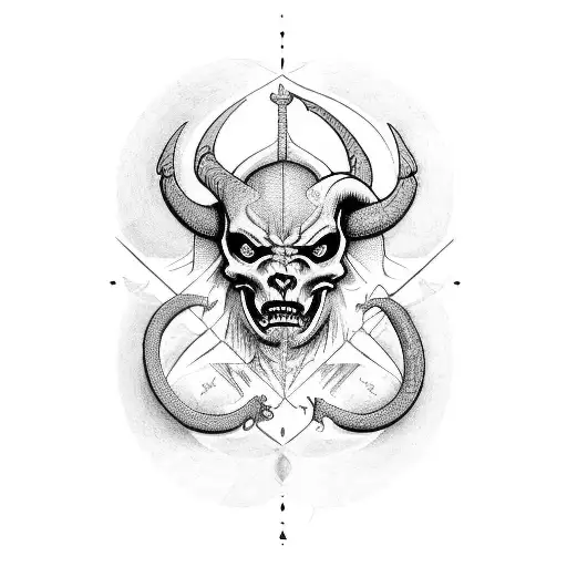 Scales Of The Last Judgement With An Angle At The Right And A Demon On The Left