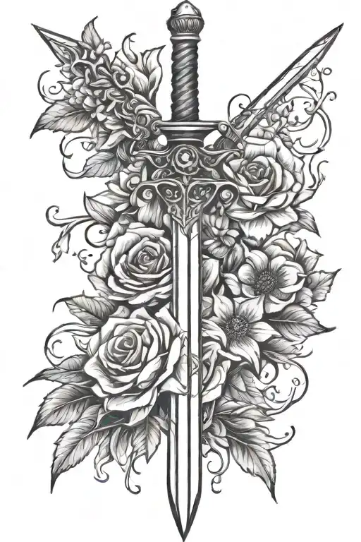 Sword And Flowers