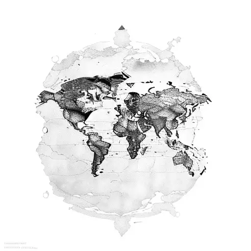 A Map Of The World With Musical Instruments Marking Favorite Travel Destinations