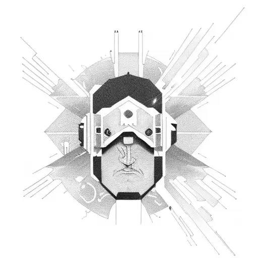 Cyberpunk Wizard With Laser Eyes