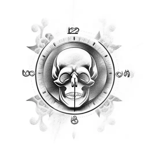 Clock Skull Engel Way