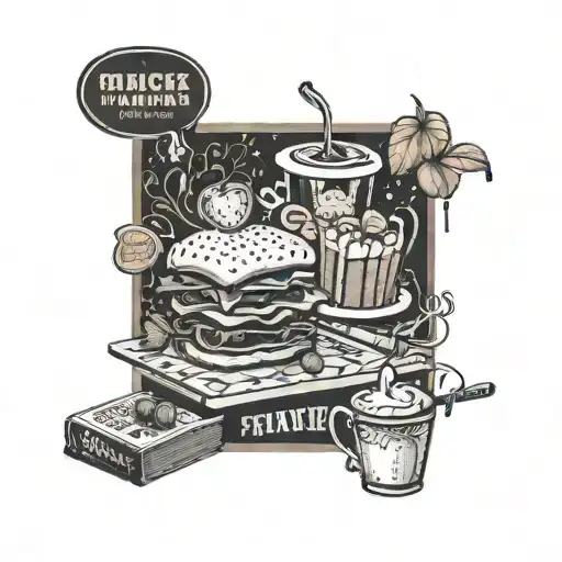 A Book Cover Design Featuring Food Items And Marketing Elements