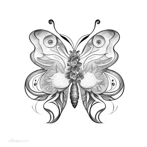 Butterfly Com Floral