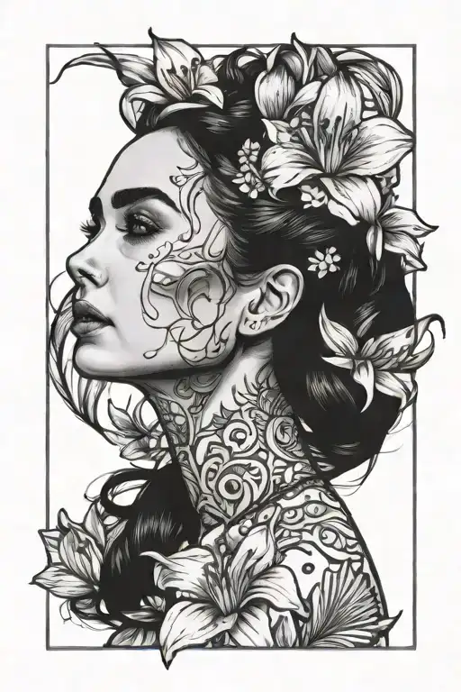 Lily Collins Head Sketch