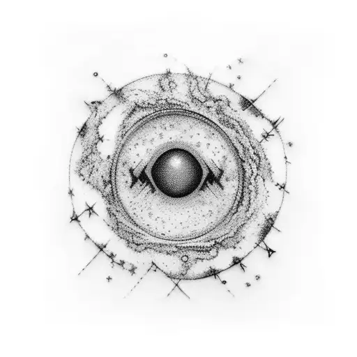 A Microscope And A Galaxy Merging Together