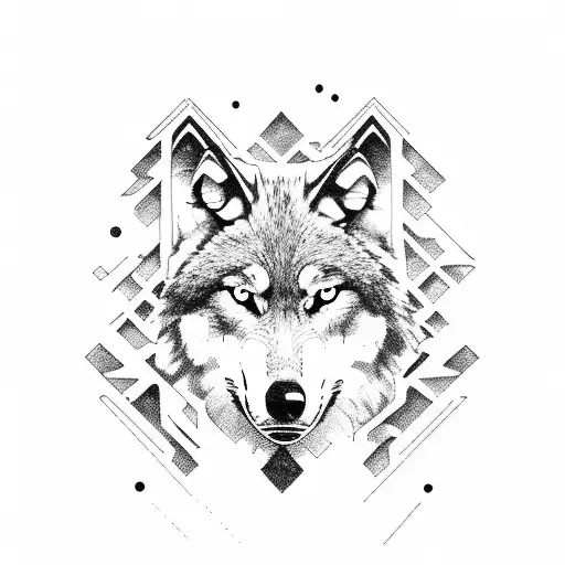 Wolf And Own In The Woods On The Forearm