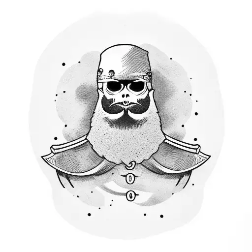 Captain Pirate Drink Barrel With Long Beard