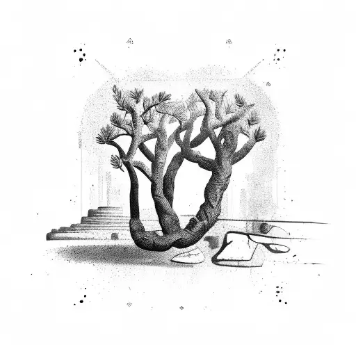 Greek Pillar With Olive Tree Branch Wrapped Around It