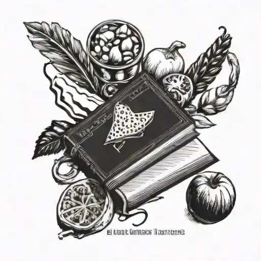 A Book Cover Design Featuring Food Items And Marketing Elements