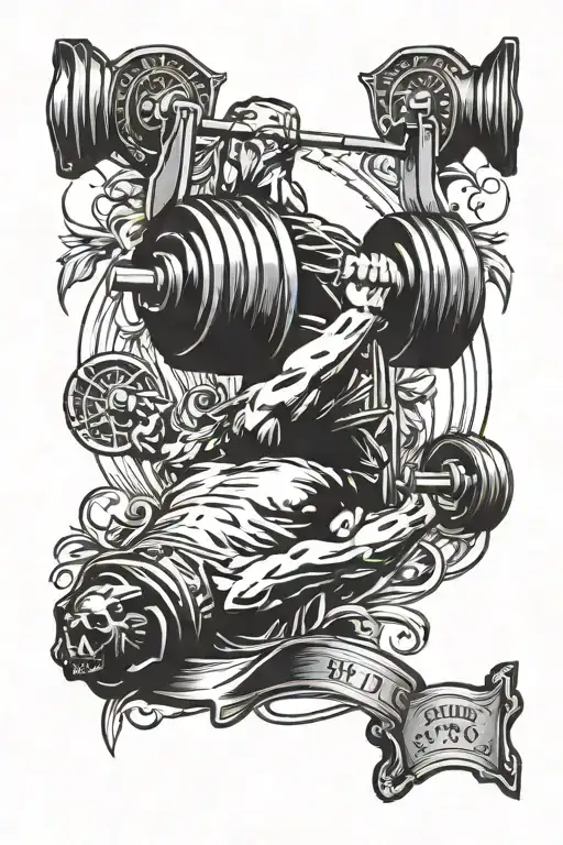 Tattoo In Remembrance Of Father That Like To Lift Weights