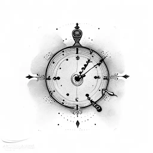 Clock With Spades Full Arm Sleeve